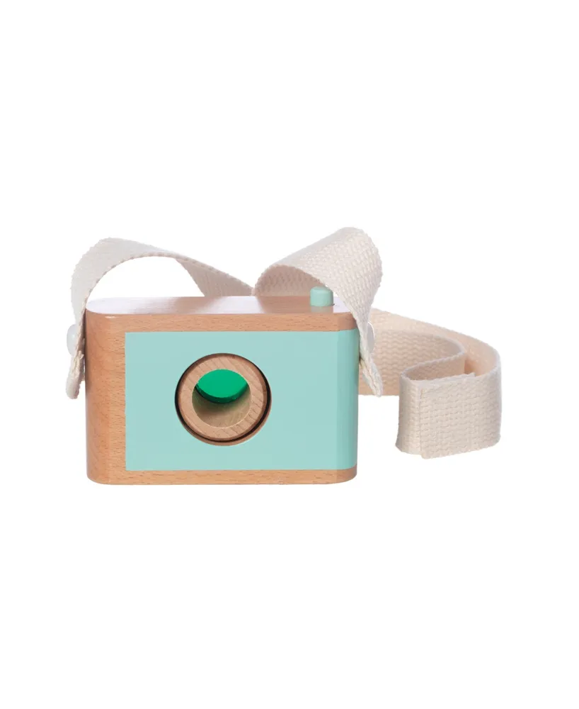 Manhattan Toy Company Natural Historian Wooden Camera Pretend Time Play and Kaleidoscope Lenses