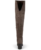 Journee Collection Women's Sana Block Heel Over The Knee Boots