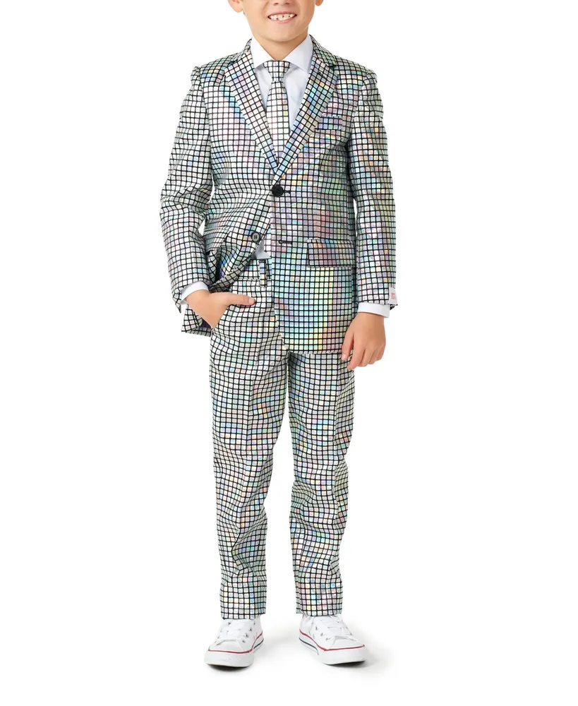 OppoSuits Toddler and Little Boys Metallic Disco Ball Party Suit, 3-Piece  Set