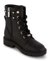 Dkny Big Girls Stassi Stone Crystal Stud Collar Moto Boots