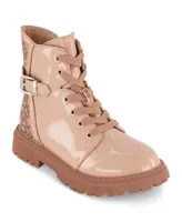 Dkny Little Girls All Over Logo Moto Boots