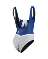 Women's Foco Royal Los Angeles Dodgers Team One-Piece Bathing Suit