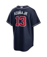 Men's Nike Ronald Acuna Jr. Navy Atlanta Braves Alternate Replica Player Name Jersey