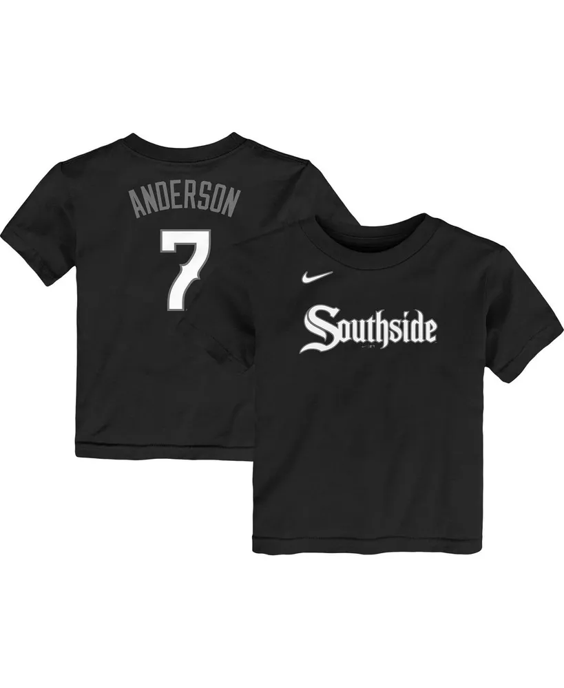 Men's Nike Jose Abreu Black Chicago White Sox Name & Number Team T