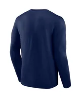 Men's Fanatics Navy Atlanta Braves A-Town Hometown Collection Long Sleeve T-shirt