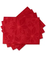 Benson Mills Poinsettia Palace Raised Jacquard Placemat, 13" x 18"