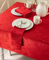 Benson Mills Poinsettia Palace Raised Jacquard Tablecloth, 60" x 102"