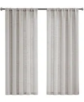 Nautica Caspian Light Filtering Textured Rod Pocket Window Curtain Panel Pair Collection