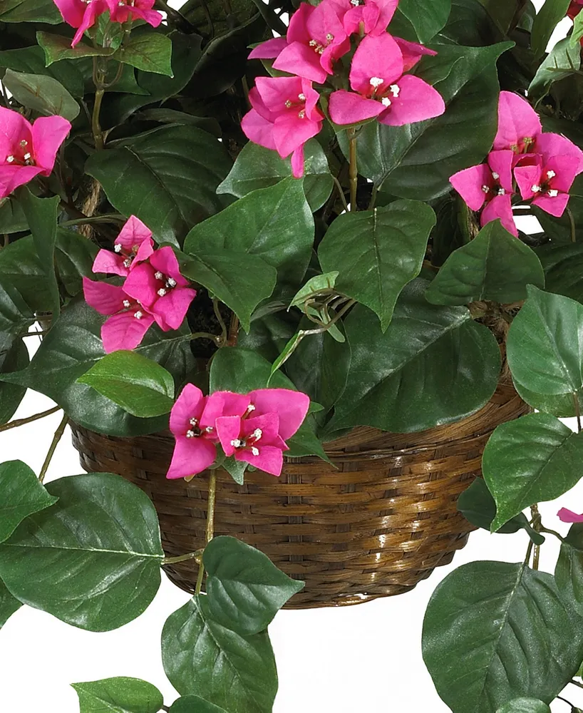 Nearly Natural Bougainvillea Hanging Basket