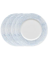 Noritake Hammock "Stripes" Rim Dinner Plates, Set of 4