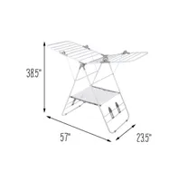 Large Expandable and Collapsible Gullwing Clothes Drying Rack