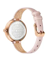 Ted Baker Women's Lenara Acetate Pink Leather Strap Watch 28mm