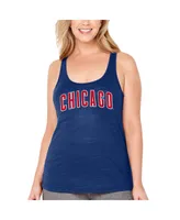 Women's Soft As A Grape Royal Chicago Cubs Plus Size Swing for the Fences Racerback Tank Top