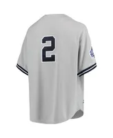 Men's Mitchell & Ness Derek Jeter Gray New York Yankees 1998 Cooperstown Collection Road Authentic Jersey