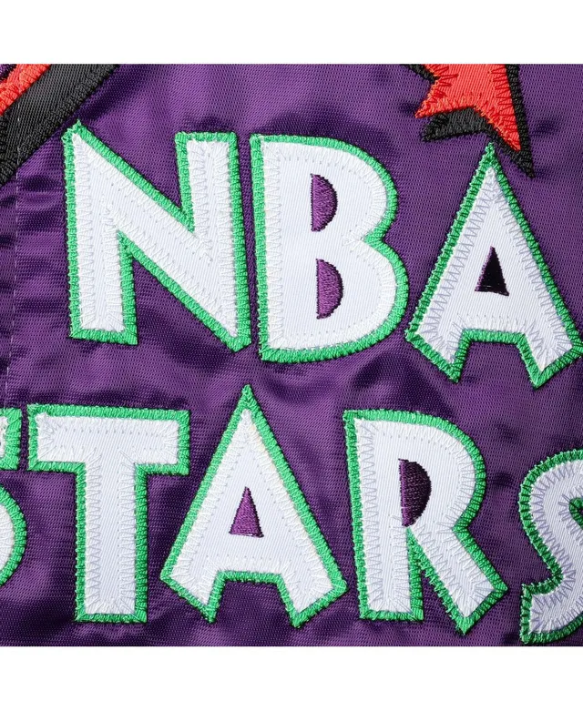 Men's Mitchell & Ness Black Big & Tall Hardwood Classics 1997 NBA All-Star Game Heavyweight Satin Full-Snap Jacket