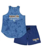 Women's Concepts Sport Royal Kansas City Royals Plus Cloud Tank Top and Shorts Sleep Set