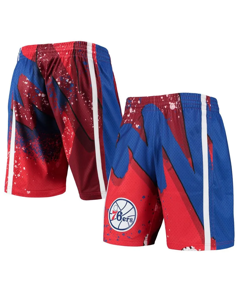 Men's Mitchell & Ness Red Philadelphia 76ers Hardwood Classics 1996 Hyper Hoops Swingman Shorts