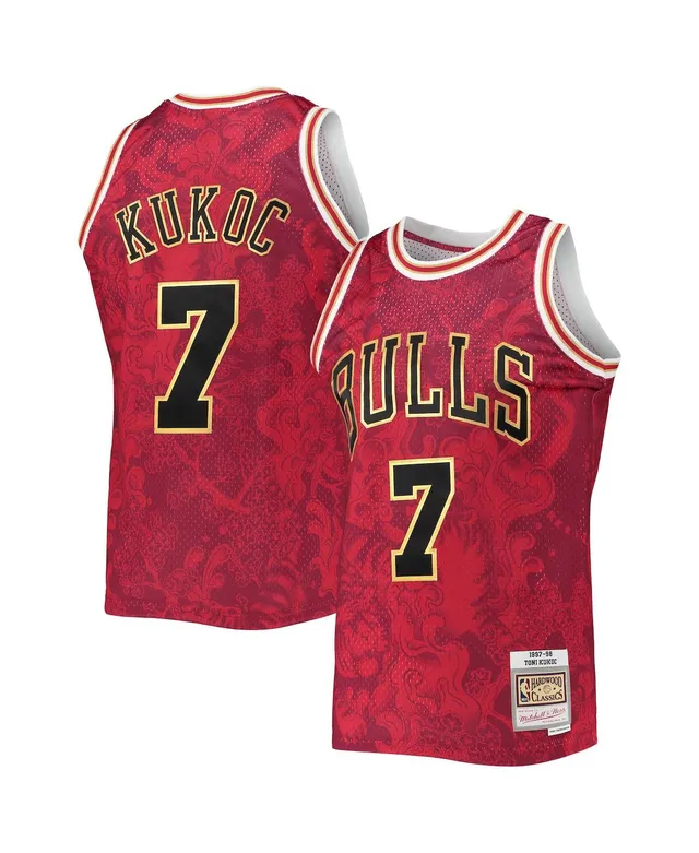 Mitchell & Ness Toni Kukoc White Chicago Bulls Hardwood Classics 1995-96 Hyper Hoops Swingman Jersey