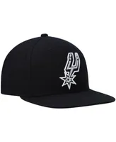 Men's Mitchell & Ness Black San Antonio Spurs Ground 2.0 Snapback Hat