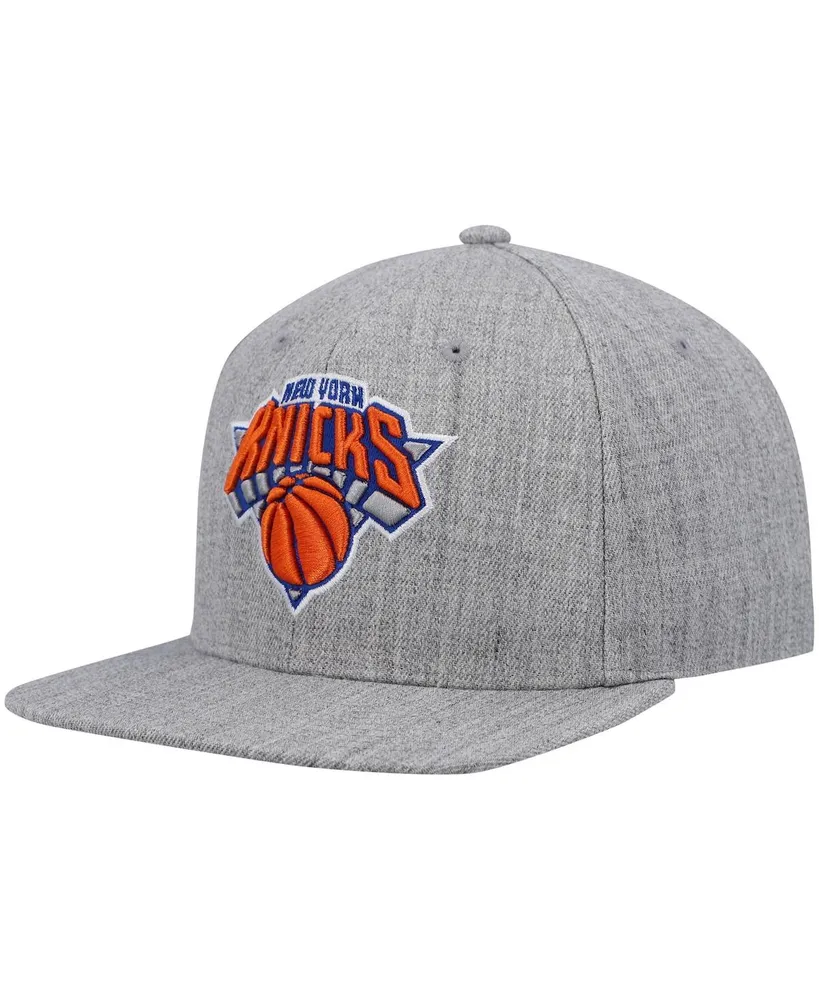 Men's Mitchell & Ness Heathered Gray New York Knicks 2.0 Snapback Hat