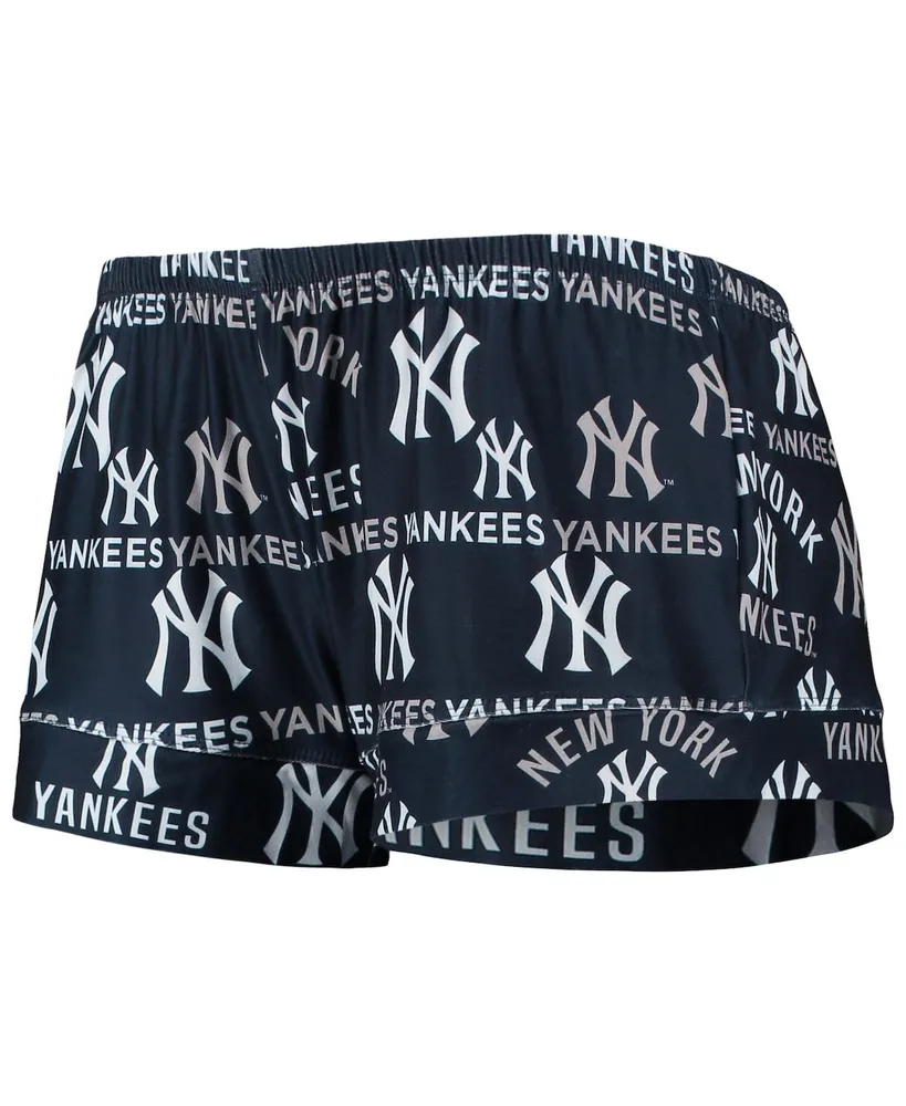 Women's Concepts Sport Navy New York Yankees Flagship Allover Print Top and Shorts Sleep Set