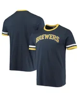 Men's '47 Navy Milwaukee Brewers Team Name T-shirt