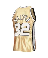 Men's Mitchell & Ness Bill Walton Gold Portland Trail Blazers 75th Anniversary 1976-77 Hardwood Classics Swingman Jersey