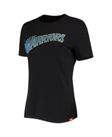 Women's Sportiqe Black Golden State Warriors Arcadia T-shirt