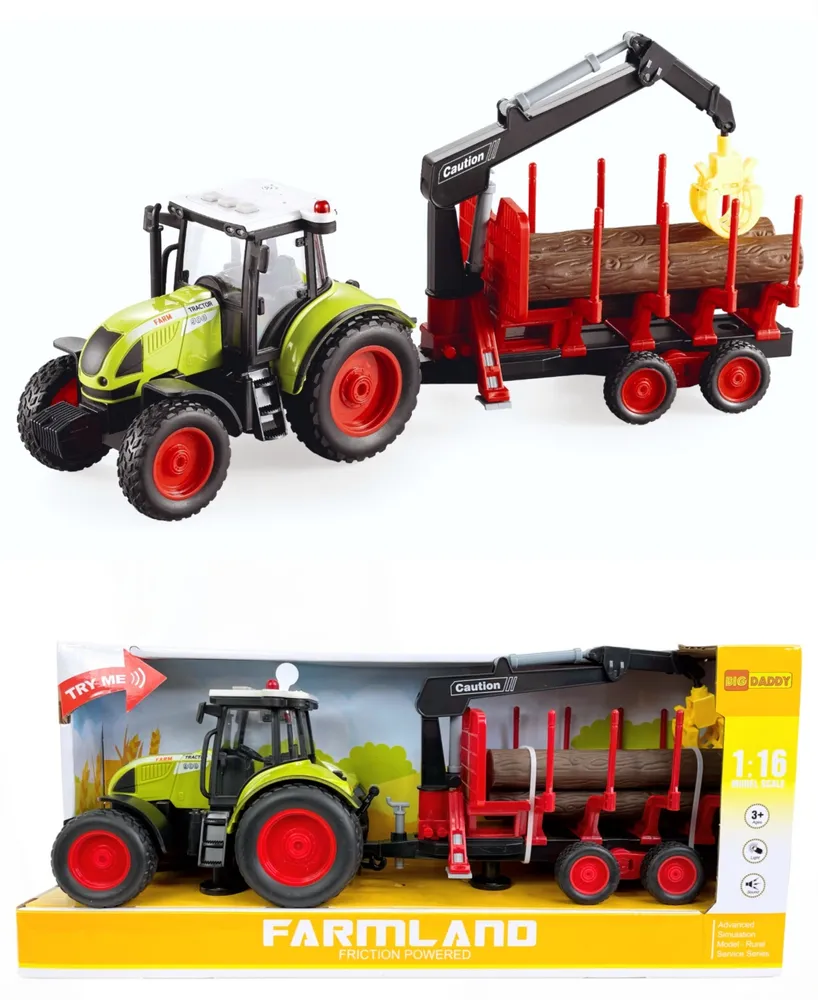 Big Daddy Farmland Lumber Transport with Excavator Arm Farming Tractor Trailer