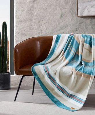 Closeout Wrangler Modern Serape Stripe Ultra Soft Plush Blanket Collection