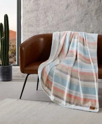 Wrangler Glen Canyon Stripe Ultra Soft Plush Blanket Collection