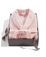 Hotel Collection Cotton Boxed Waffle Textured Bath Robe, Created for Macy's