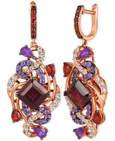 Le Vian Crazy Collection Multi-Gemstone Cluster Drop Earrings (9 ct. t.w.) in 14k Rose Gold