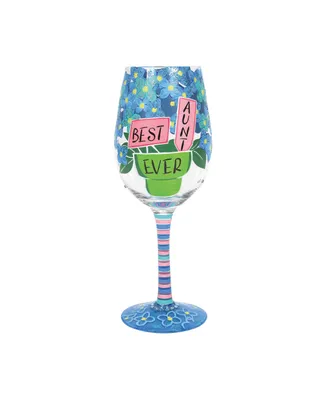 Lolita Best Aunt Ever Wine Glass, 15 oz