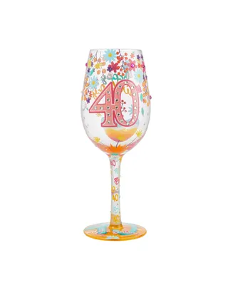 Lolita Happy 40th Birthday Wine Glass, 16 oz