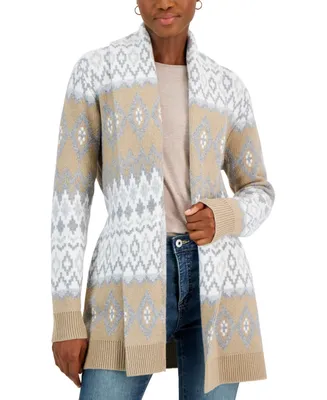 Style & Co Women's Cozy Fairisle Cardigan, Created for Macy's