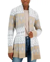 Style & Co Women's Cozy Fairisle Cardigan, Created for Macy's