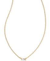 Kendra Scott 14k Gold-Plated Baguette-Crystal 19" Adjustable Pendant Necklace