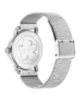 Ted Baker Women's Harriett Silver-Tone Stainless Steel Mesh Watch 38mm