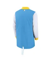 Men's Nike Powder Blue Milwaukee Brewers Authentic Collection City Connect Full-Zip Dugout Jacket