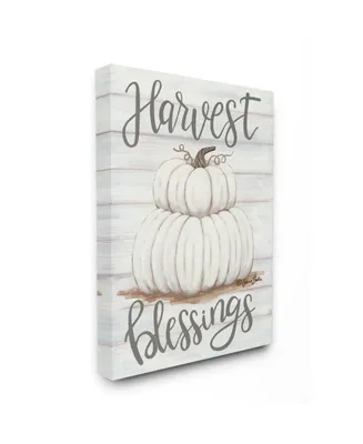 Stupell Industries Farm Fresh Harvest Blessing Sign White Pumpkins Art, 16" x 20" - Multi