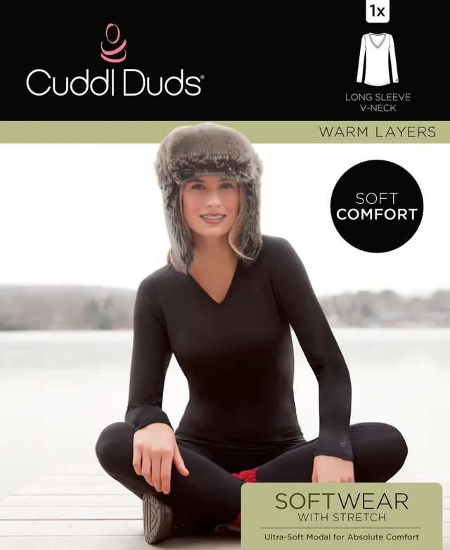 Cuddl Duds Women's Softwear with Stretch Maternity Long Sleeve Henley -  Macy's