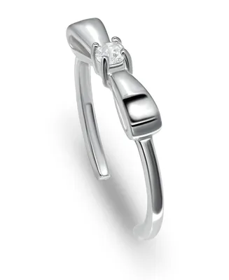 Giani Bernini Cubic Zirconia Bow Sterling Silver Toe Ring