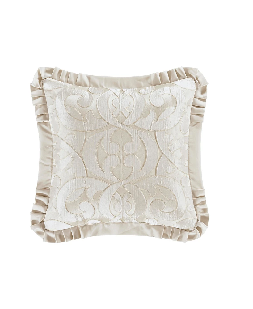 J Queen New York La Boheme Embellished Decorative Pillow, 20" x 20"
