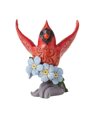 Caring Cardinal Forget-me-not Figurine