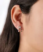 Clear Cubic Zirconia Post Star Earrings