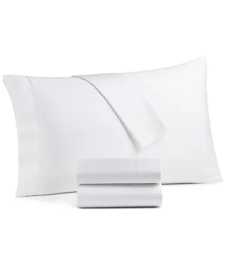 Oake Solid 300 Thread Count Cotton Tencel 4-Pc. Sheet Set, Queen, Created for Macy's