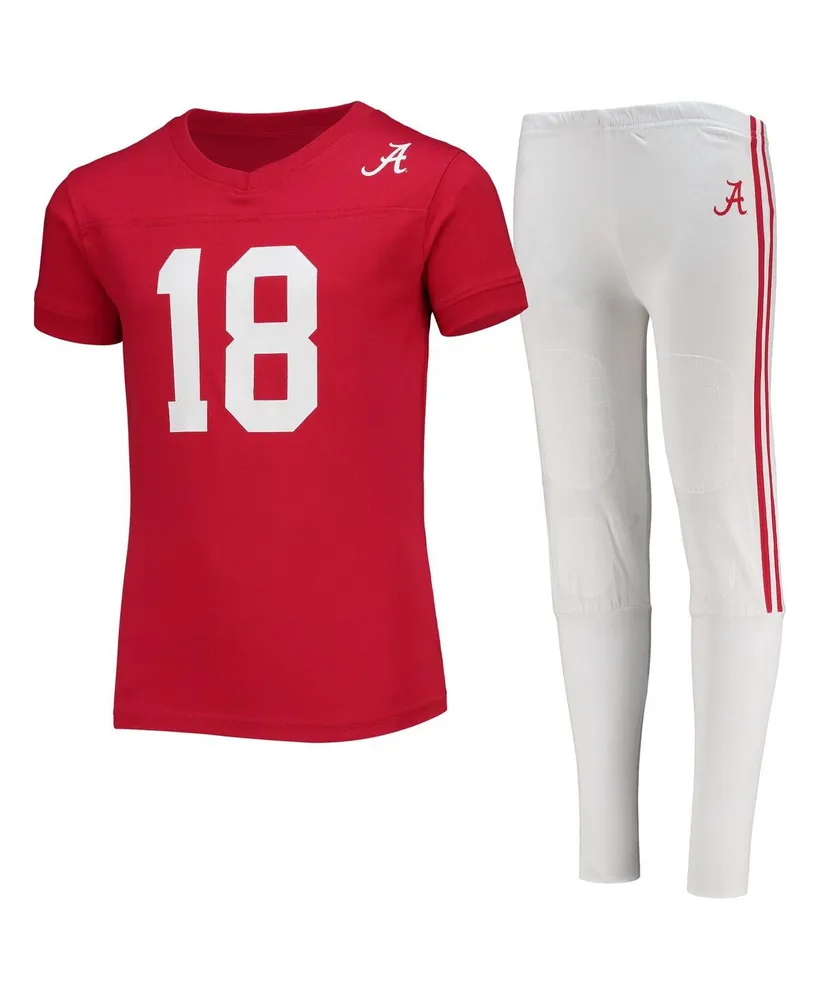 Big Boys Wes & Willy Crimson Alabama Crimson Tide Football T-shirt and Pants Sleep Set