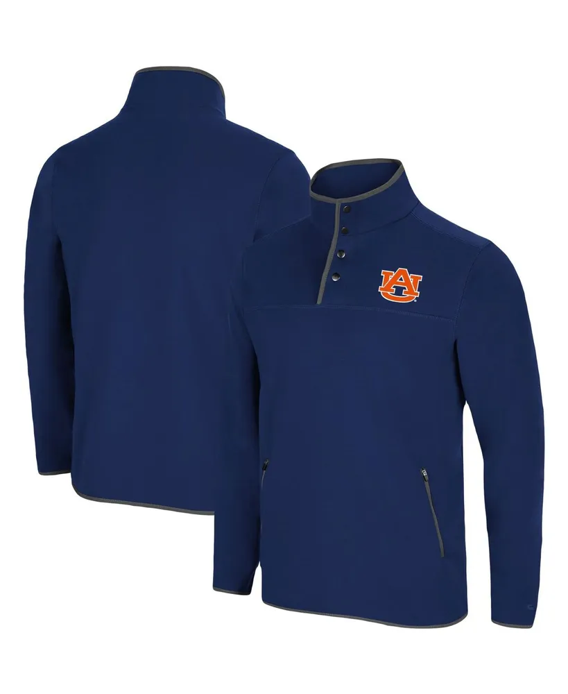 Men's Colosseum Navy Auburn Tigers Rebound Snap Pullover Jacket