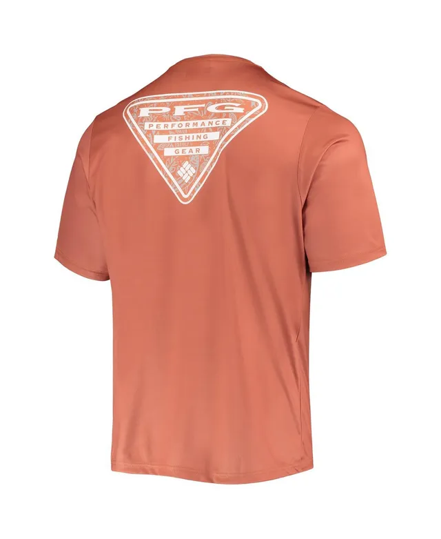 Columbia Men's Texas Longhorns Burnt Orange Terminal Tackle Long Sleeve T-Shirt, Large